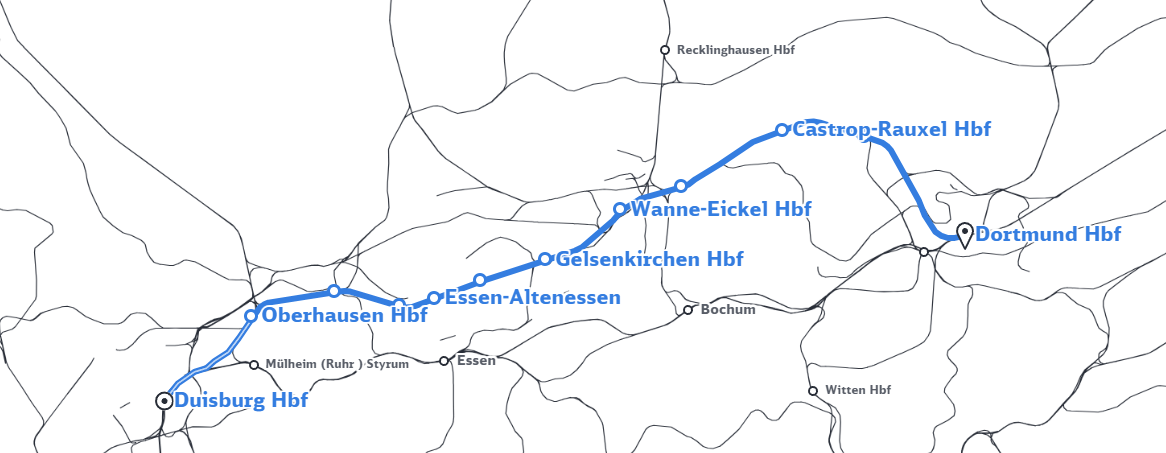 Streckenverlauf RB32