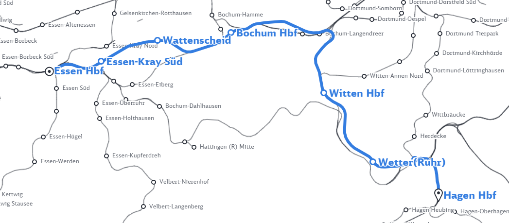 Streckenverlauf RB40